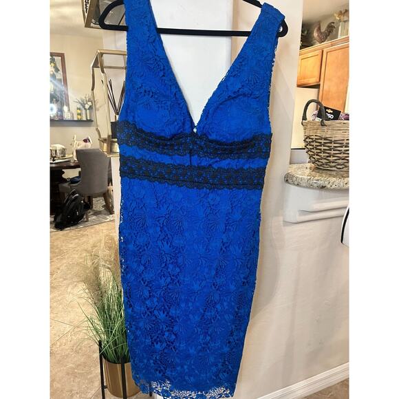 Diane Von Furstenberg Viera Blue Lace Dress Retail $498 10 - Picture 5 of 9
